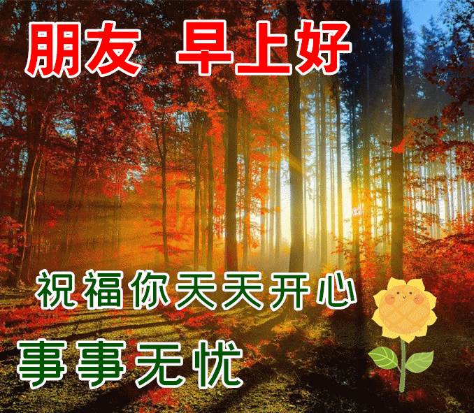 新大家早上好動態圖片問候語_早上好新年快樂動態圖片大全